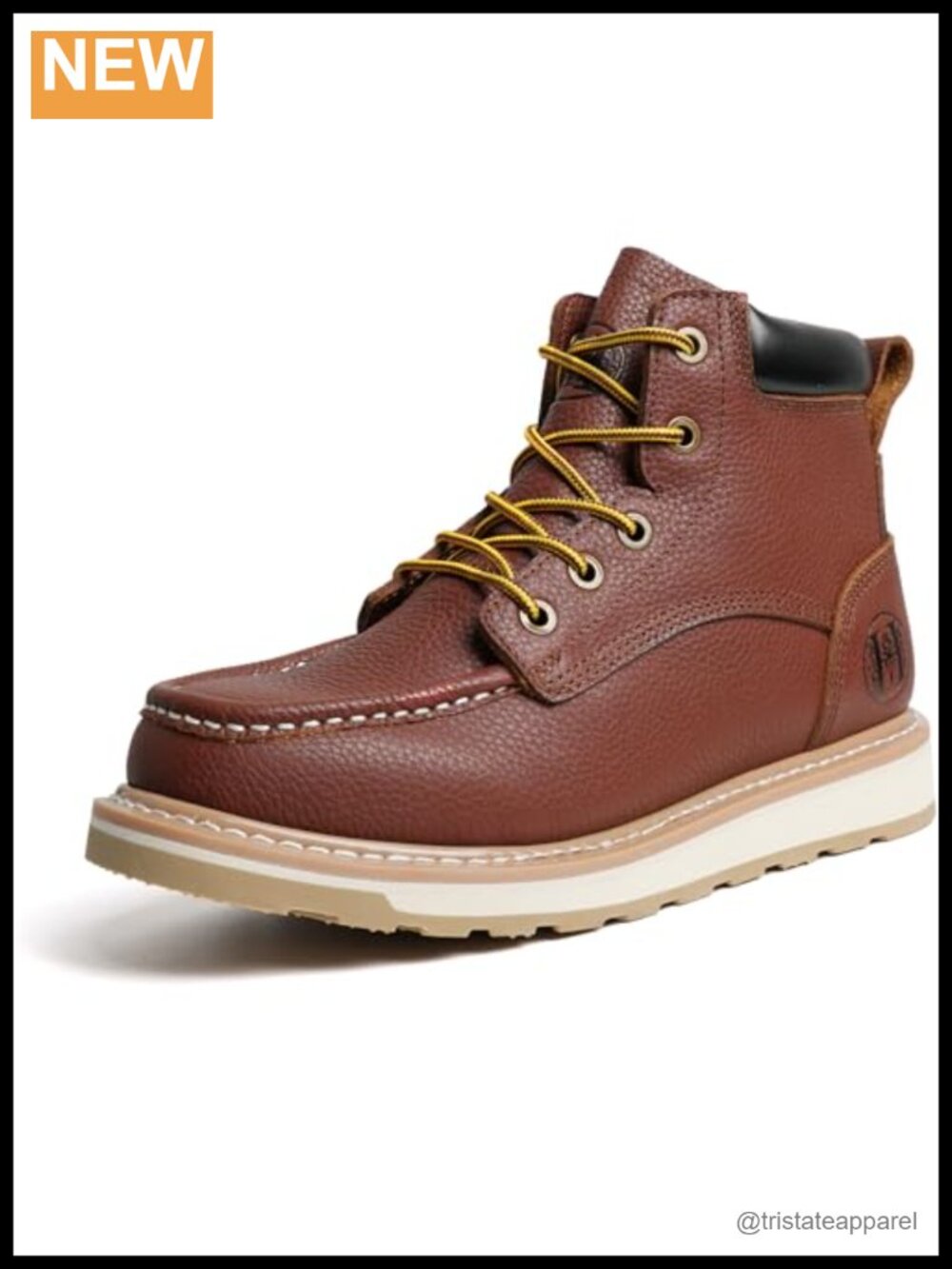 Soft Toe Mens Work Boots EH Leather Non-Slip Breathable 6"
